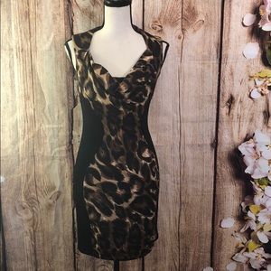 Animal Print Fitted Dress